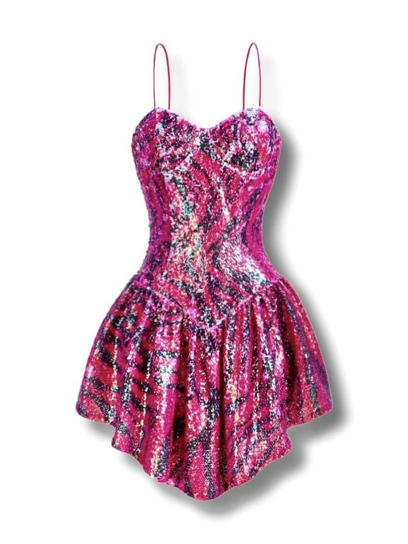 [선미 착용] Pink Venom Sequin Dress